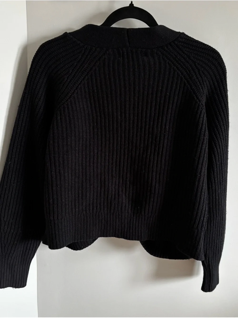 Old Navy Black Ribbed Button Cardigan Sweater - Picture 3 of 3